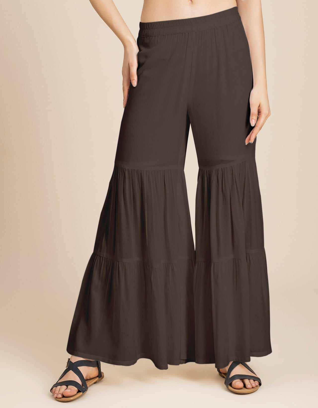 Tiered Palazzo Wide Leg Pant For Women