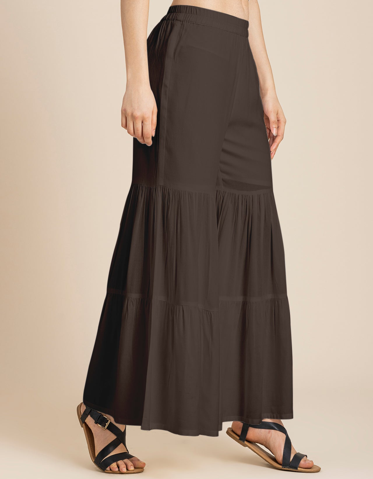 Tiered Palazzo Wide Leg Pant For Women