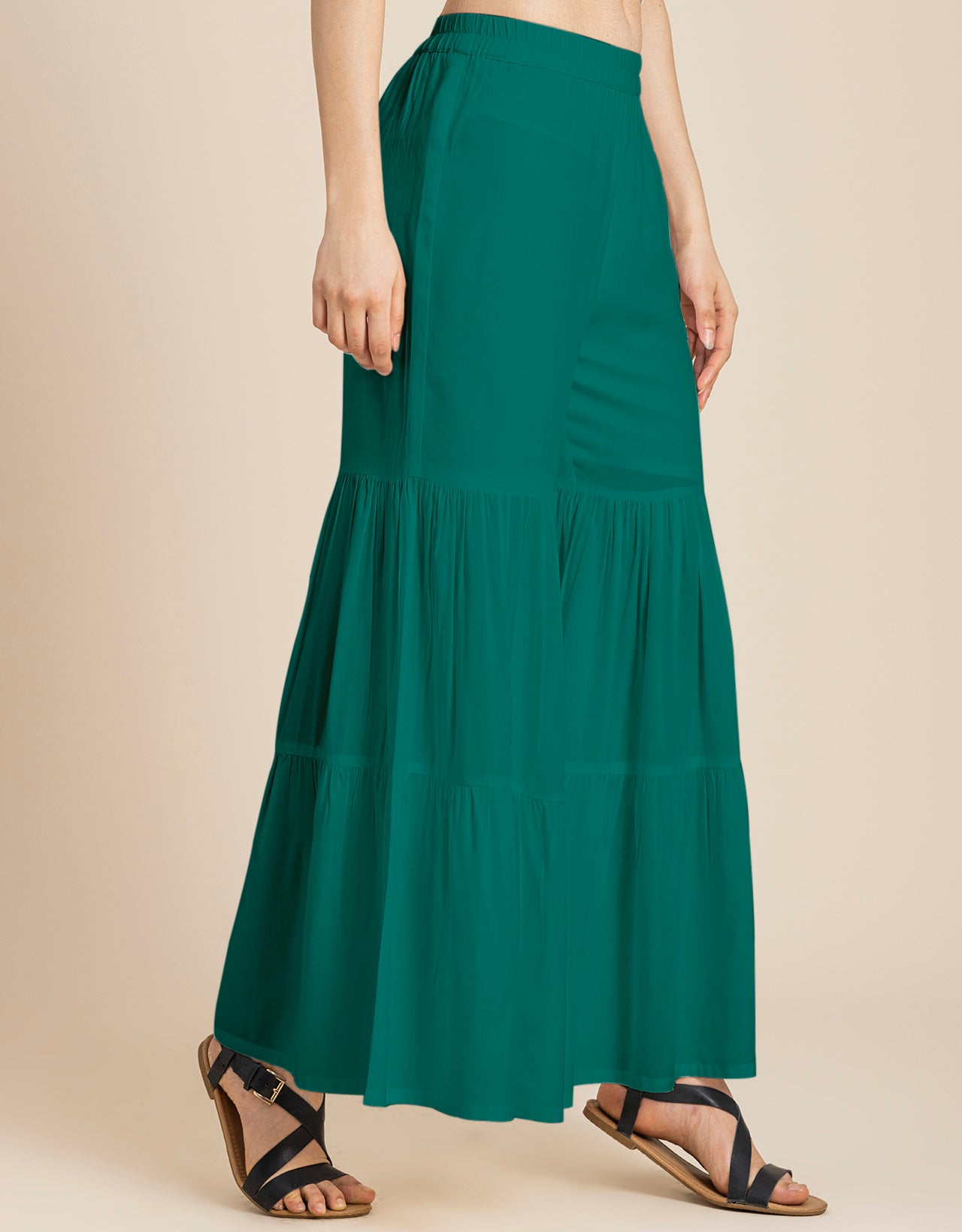 Tiered Palazzo Wide Leg Pant For Women