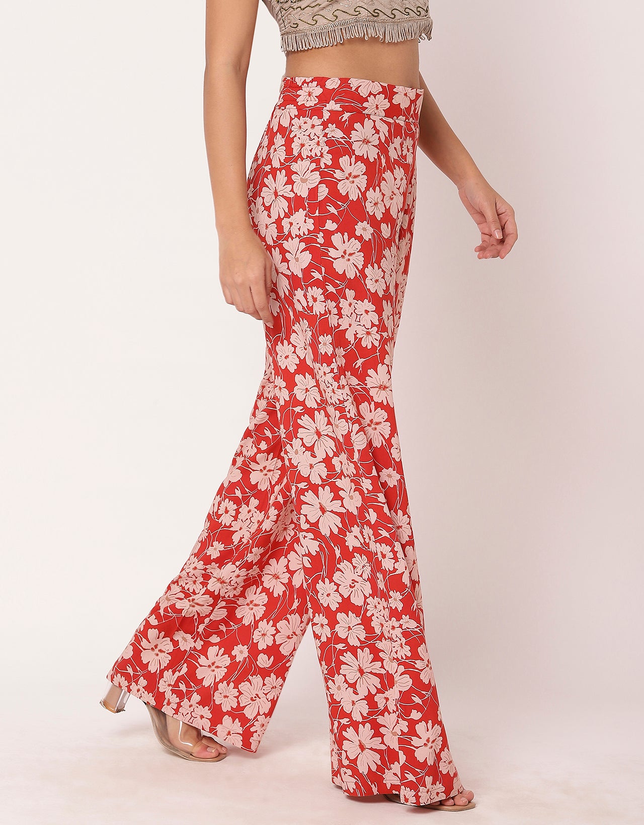 Women's High Waist Ankle Length Palazzo Pants