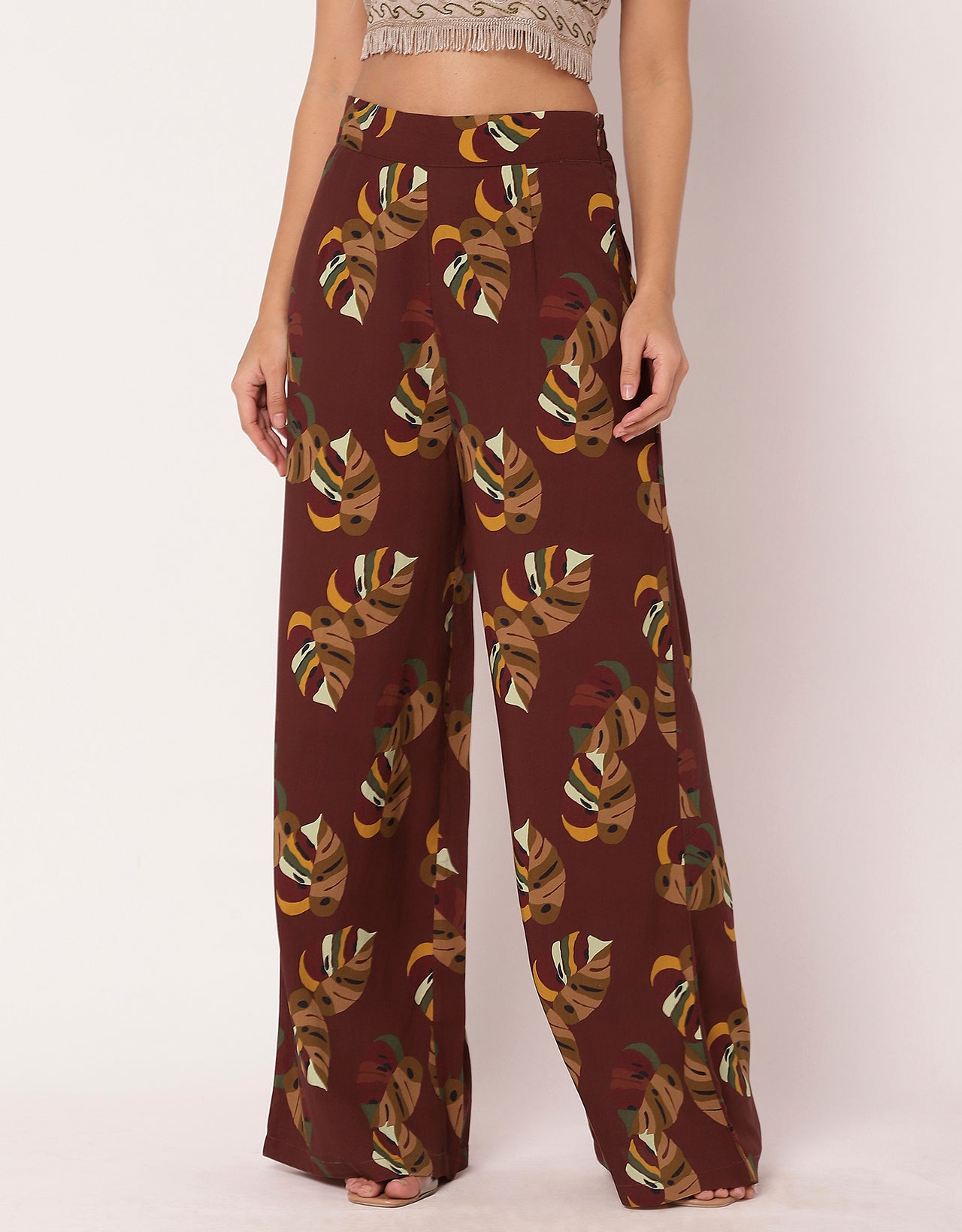 Women's High Waist Ankle Length Palazzo Pants