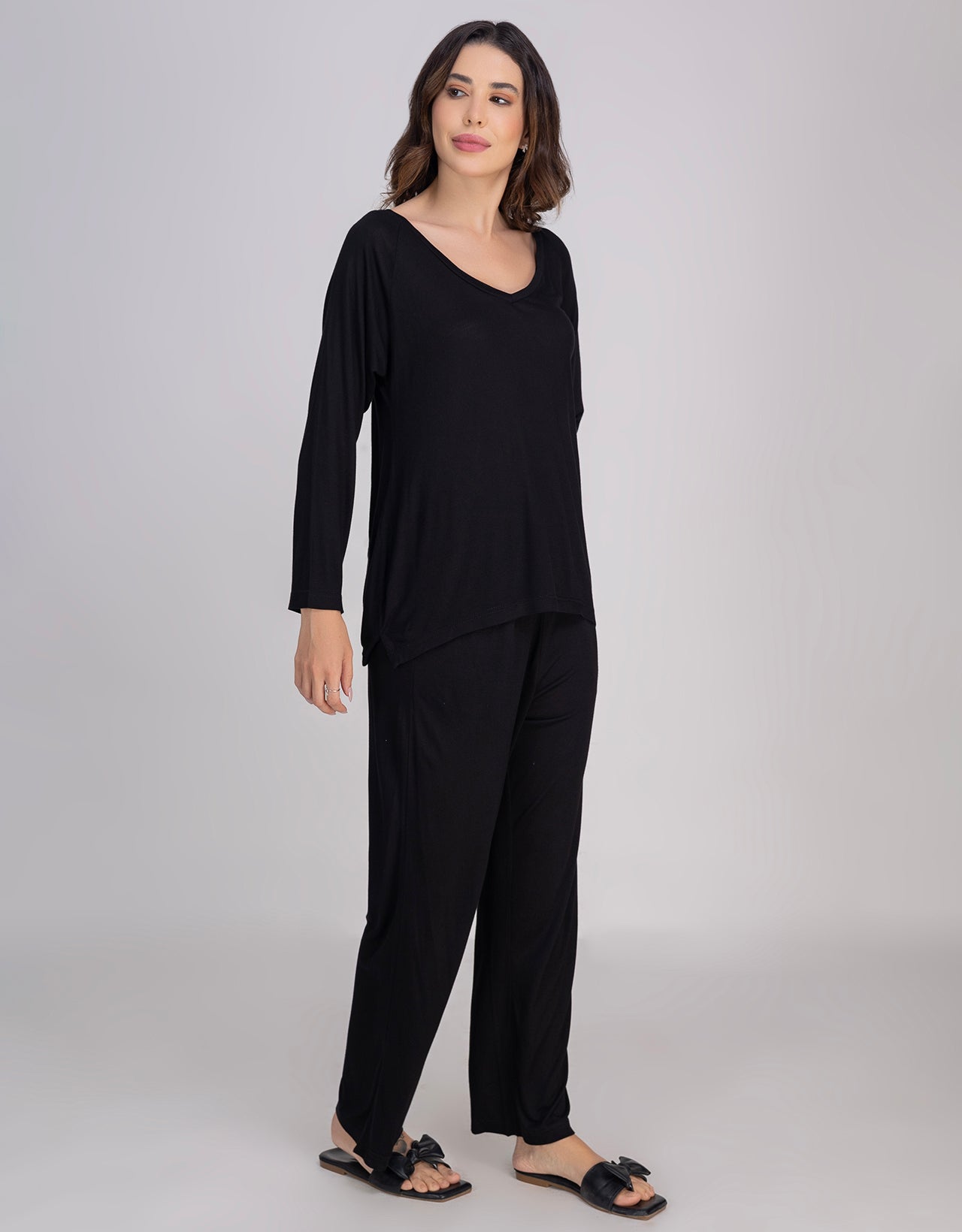 Moomaya Women's V-Neck Sleepwear Soft & Cozy Pajama Set