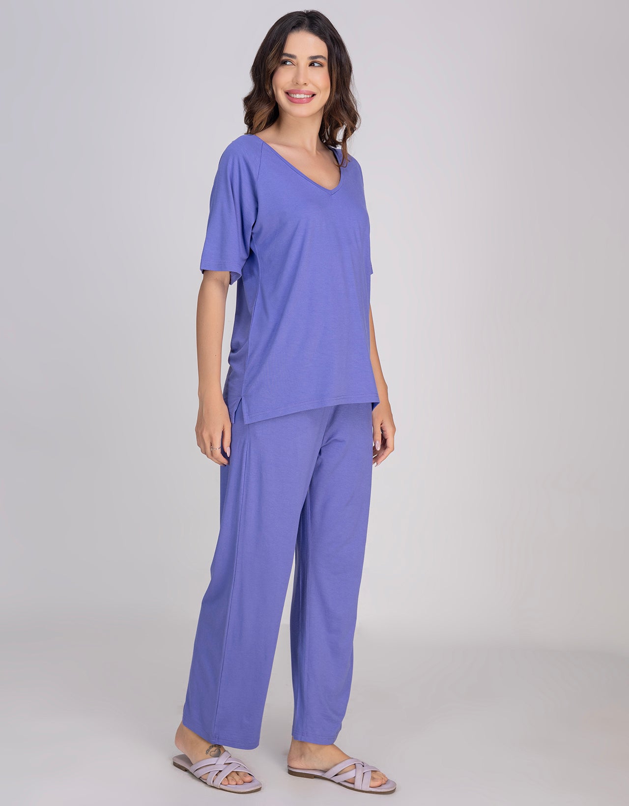 Moomaya 2-Piece Jersey Nightwear Set, Soft & Breathable Lounge Suit