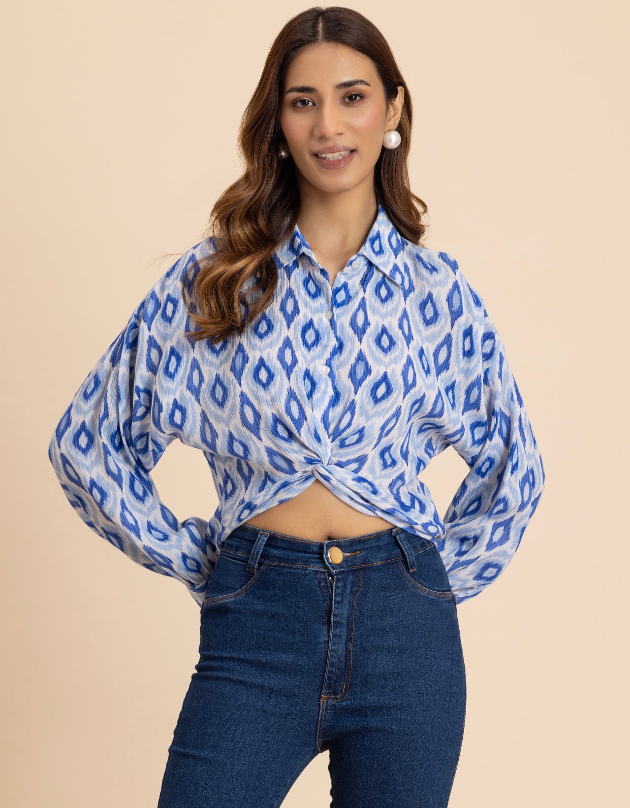 Printed Drop Shoulder Casual Relaxed Fit  Women's Shirt