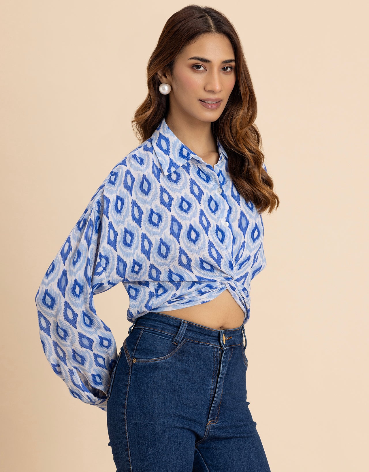 Printed Drop Shoulder Casual Relaxed Fit  Women's Shirt