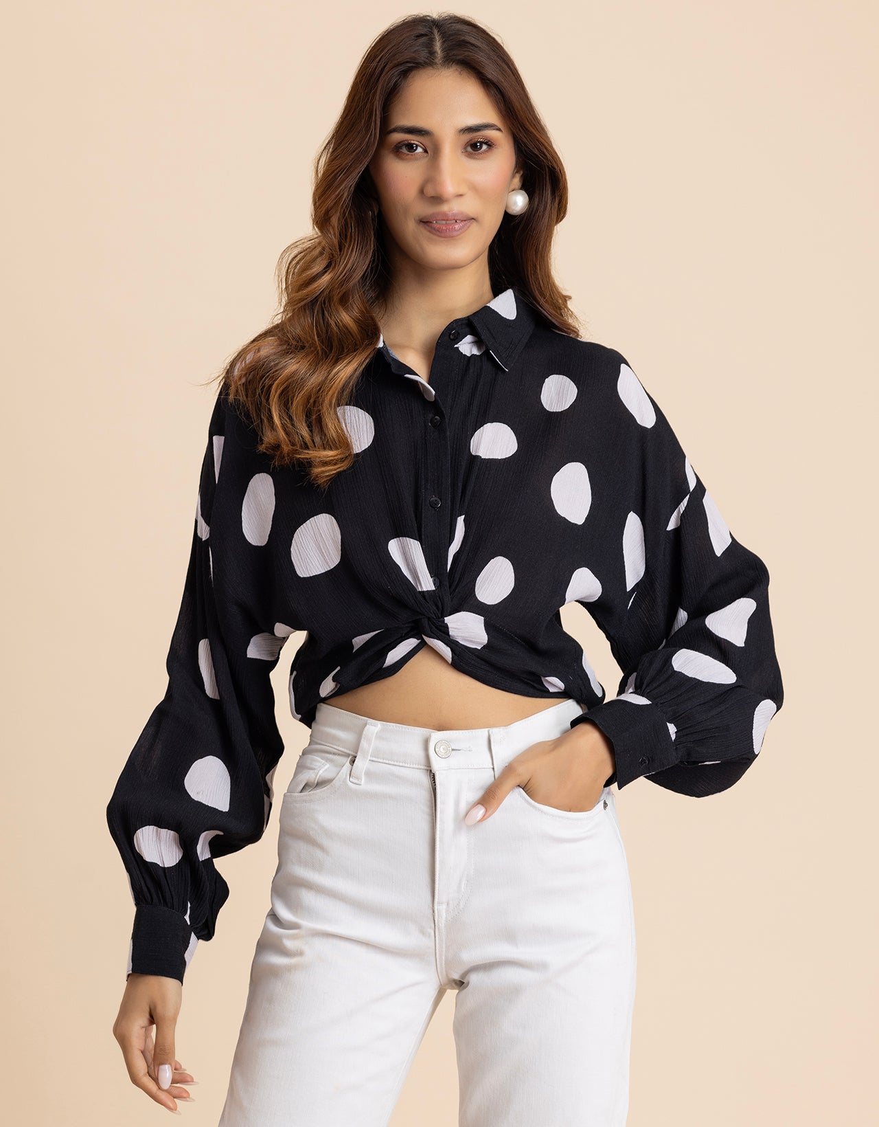 Printed Drop Shoulder Casual Relaxed Fit  Women's Shirt