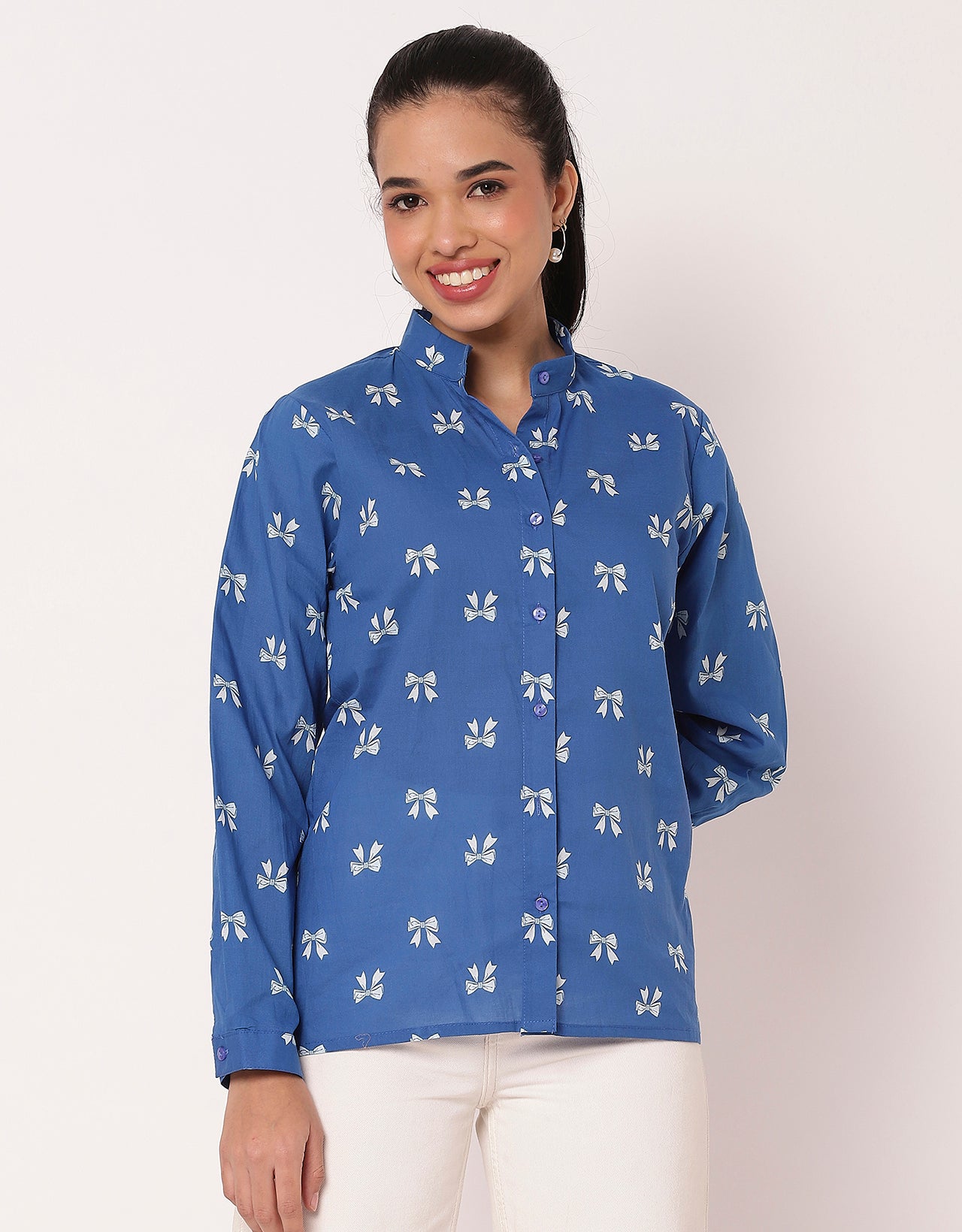 Printed Summer Shirt For Women, Full Sleeve Shirt