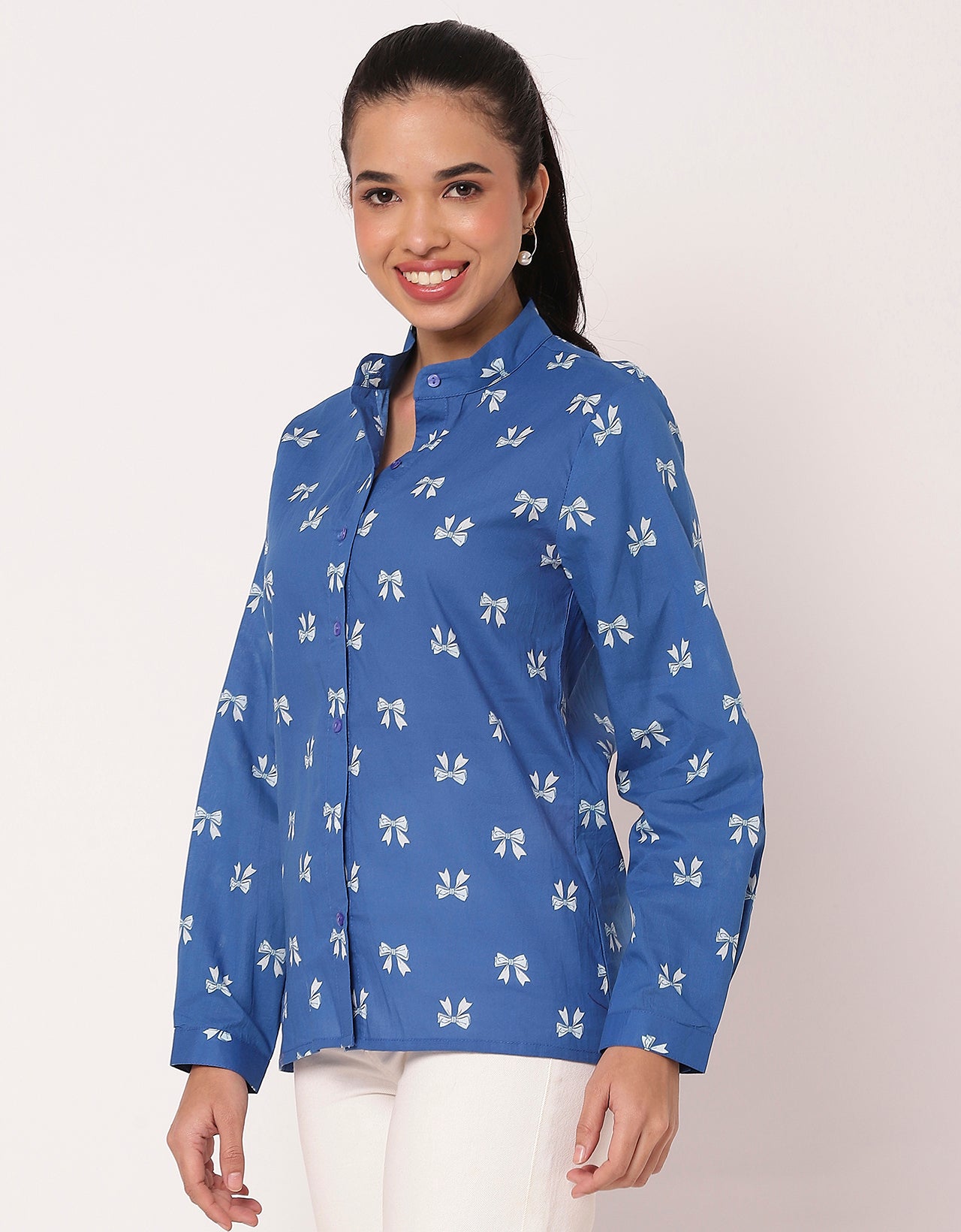 Printed Summer Shirt For Women, Full Sleeve Shirt
