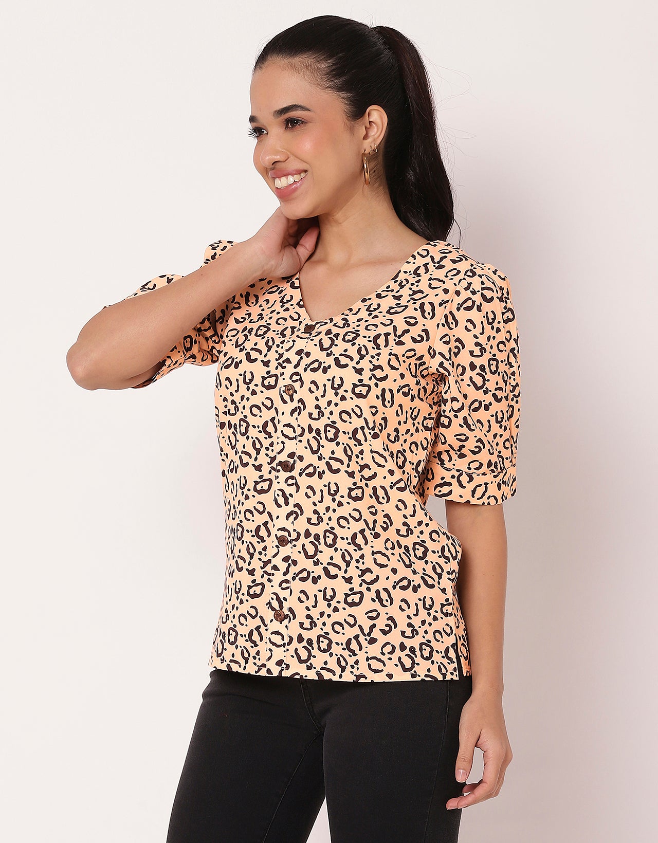 Printed Short Sleeve Top