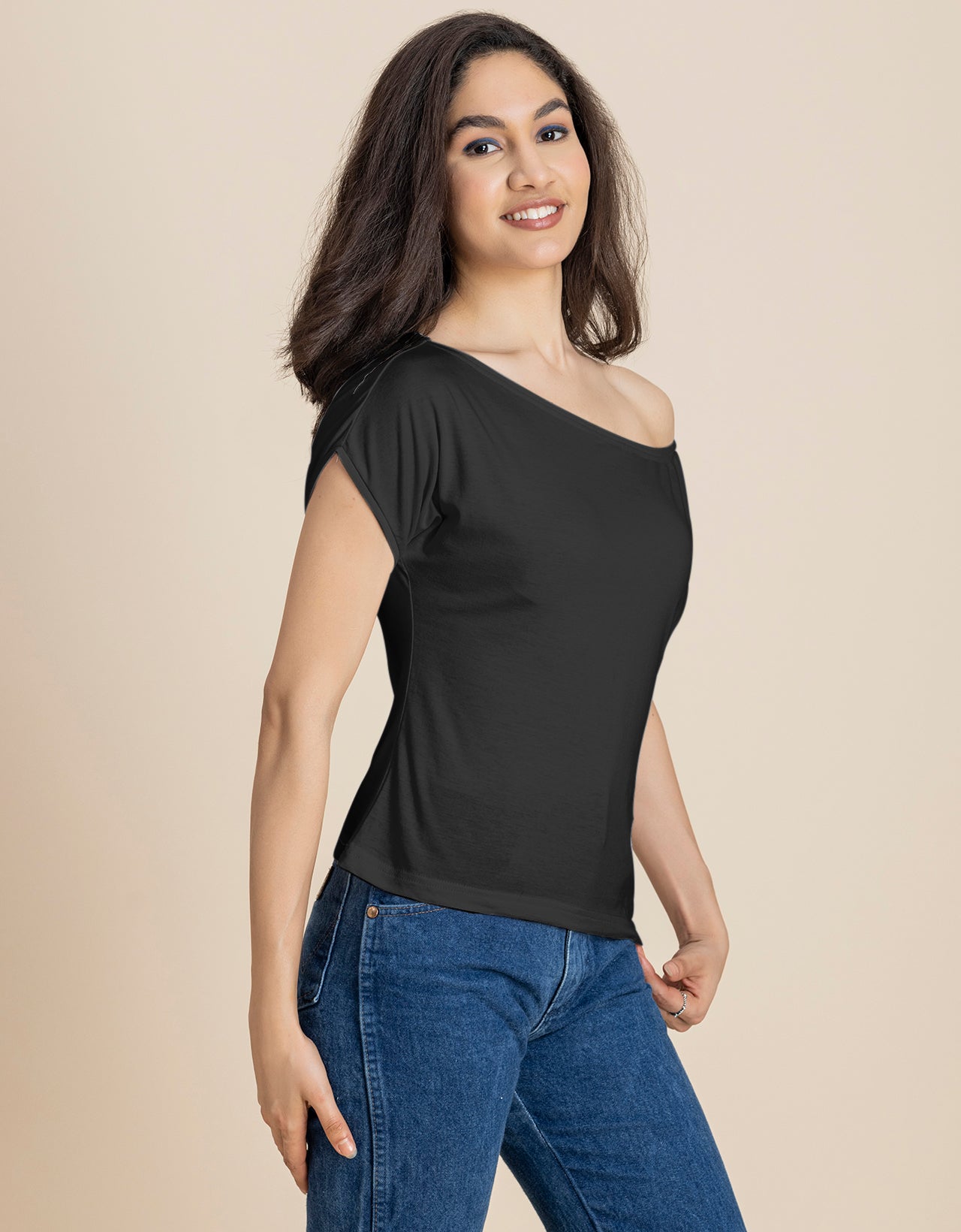 One Shoulder Tshirt Short Sleeve Top