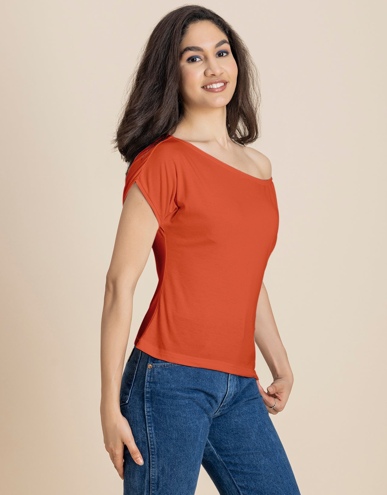 One Shoulder Tshirt Short Sleeve Top