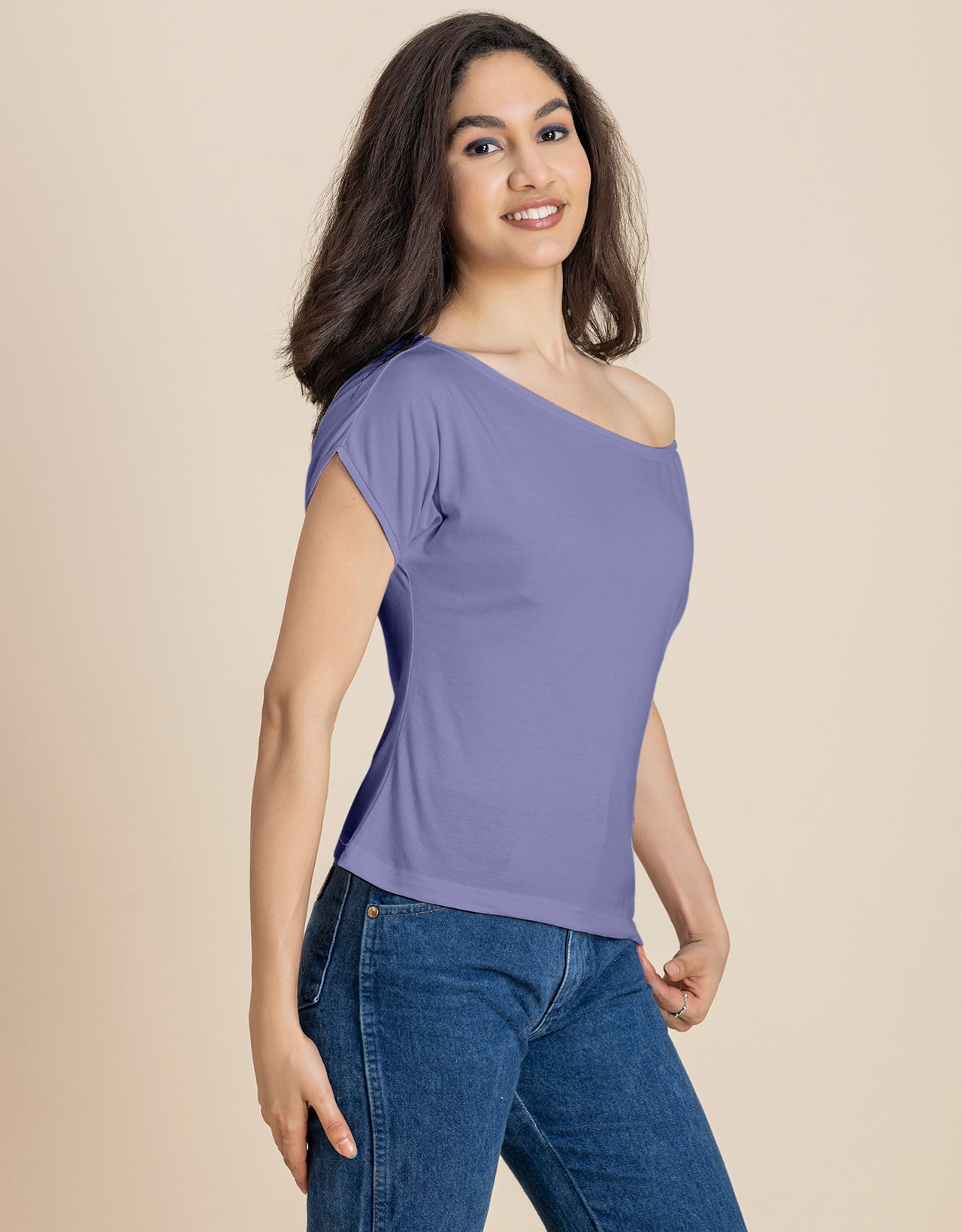 One Shoulder Tshirt Short Sleeve Top