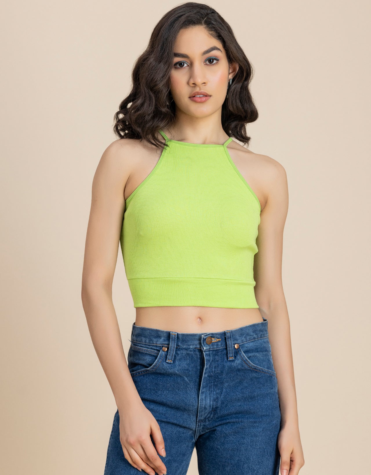 Women Casuals Sporty Crop Sleeveless Top