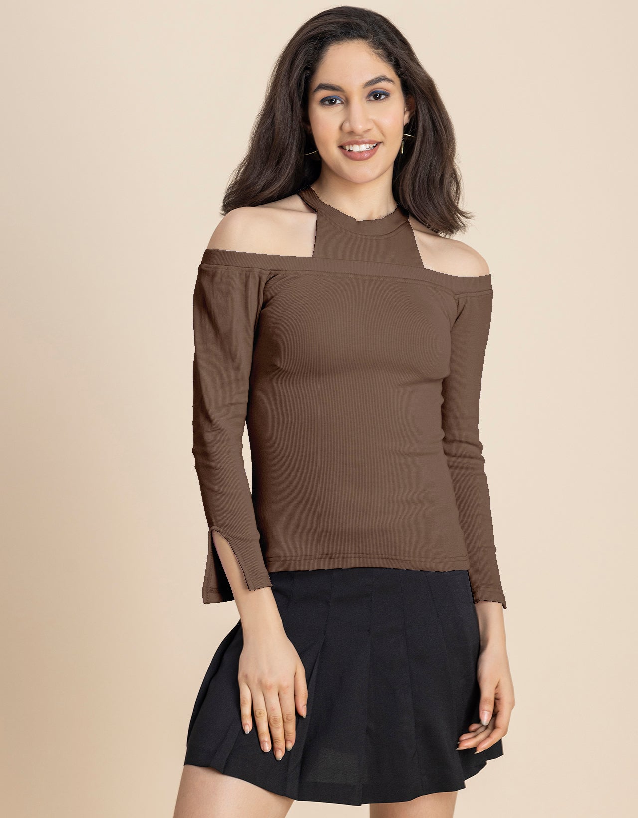 Women Casuals Cold Shoulder Top