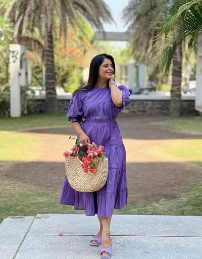 Purple summer dress by Moomaya