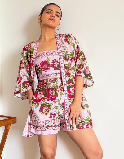 Women Printed 3 Piece Vacation Cord Set