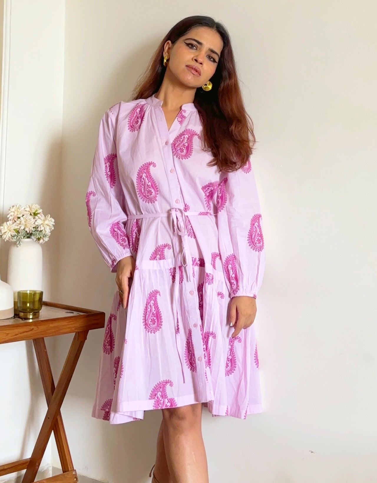 Summer dress, paisley print dress