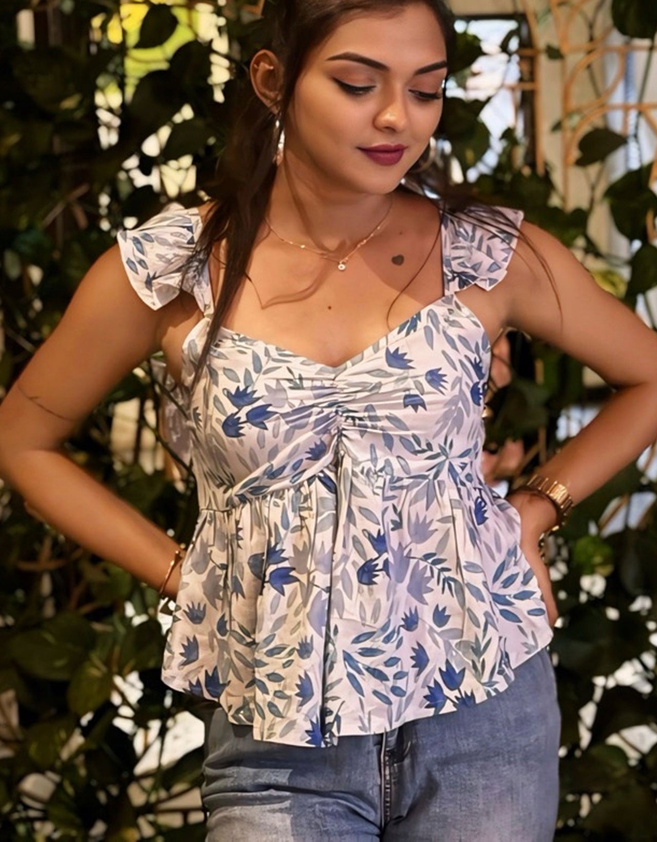 Ruffled Sweetheart Vacation Top