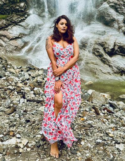 romantic maxi dress by moomaya