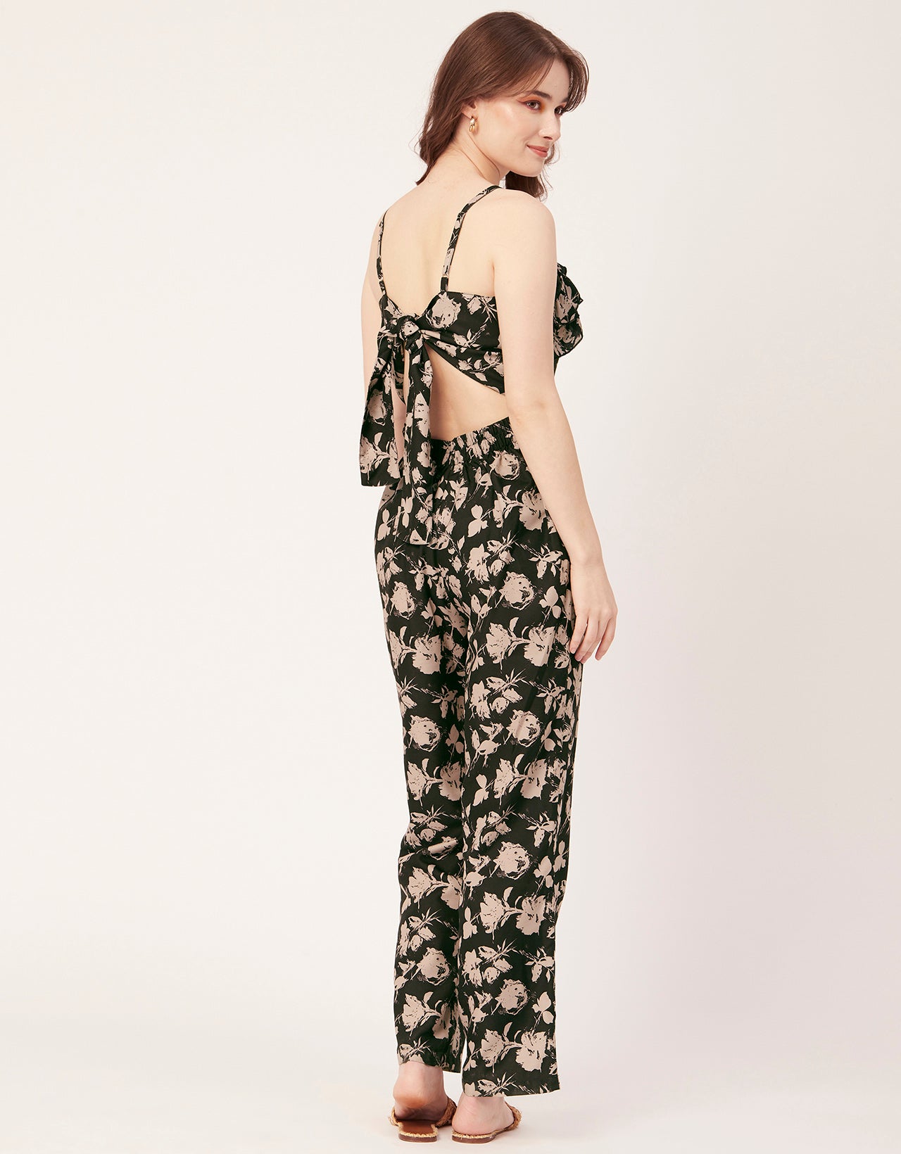Frilled Jumpsuit, Poly Strap Romper
