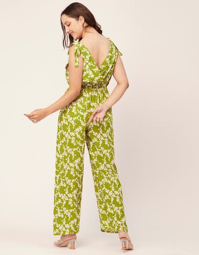 Sleeveless Tie-Up V-Neck Romper