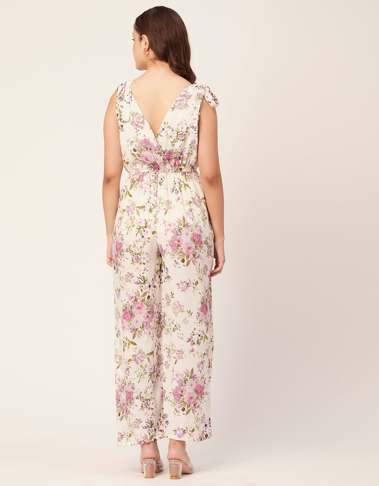 Sleeveless Tie-Up V-Neck Romper