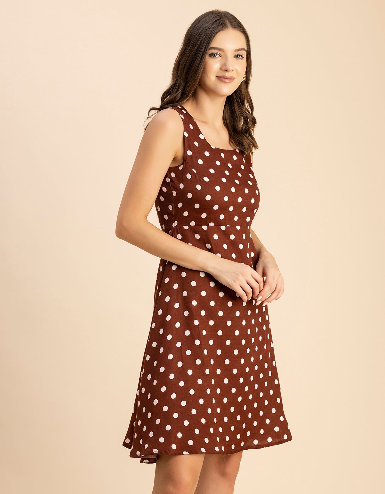 Printed Cotton Fit And Flare Dress - Summer Dress