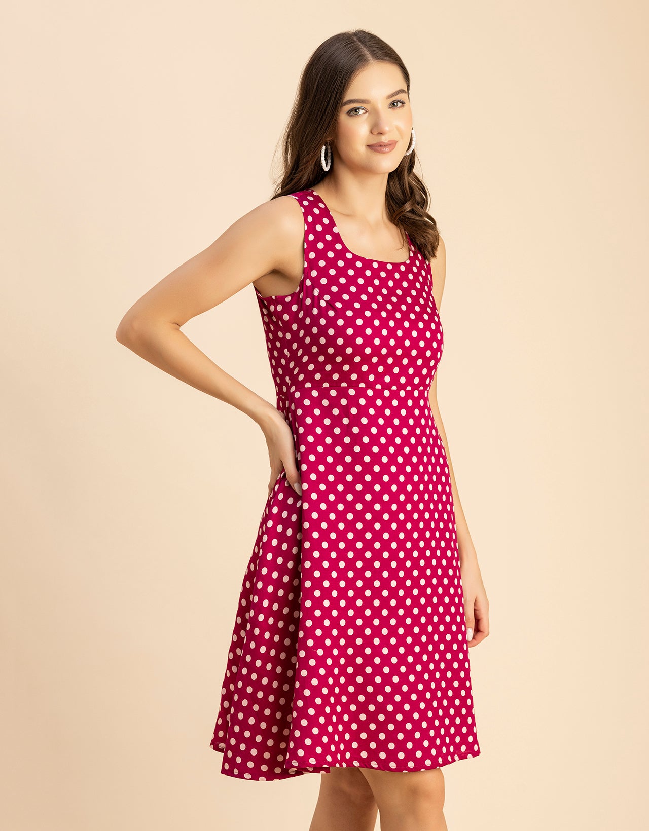 Printed Cotton Fit And Flare Dress - Summer Dress