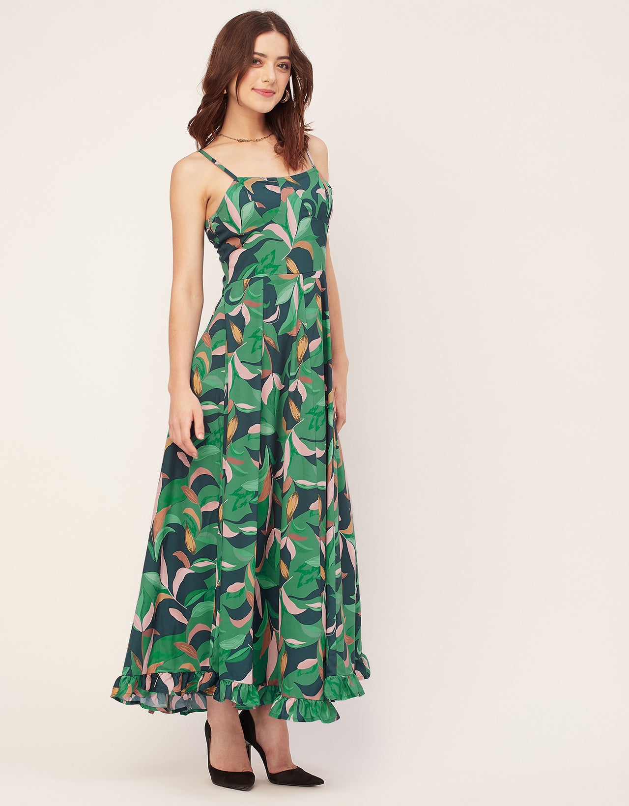 Sleeveless Sweetheart Neck Printed Dress