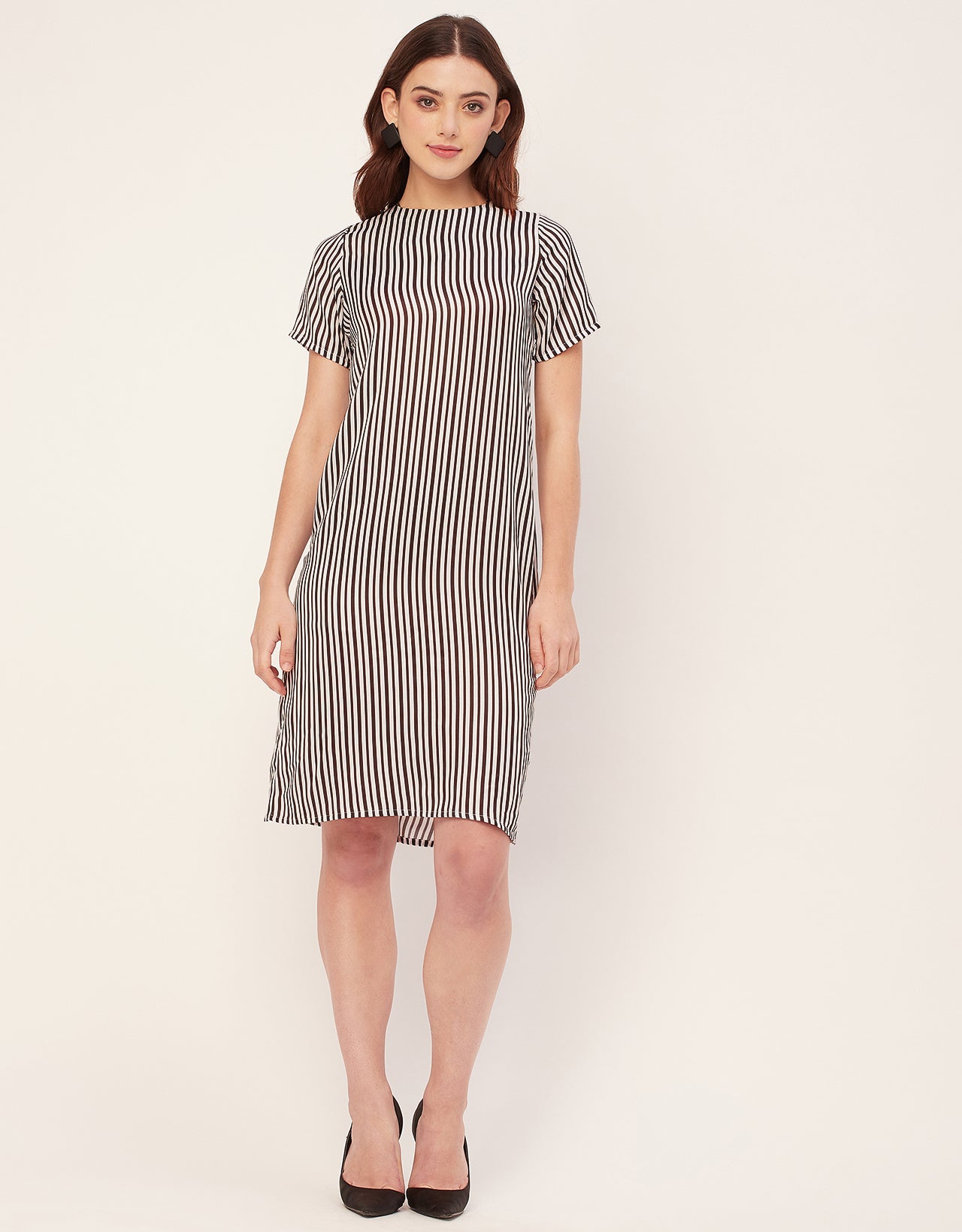 Short Sleeve Round Neck Printed Dress