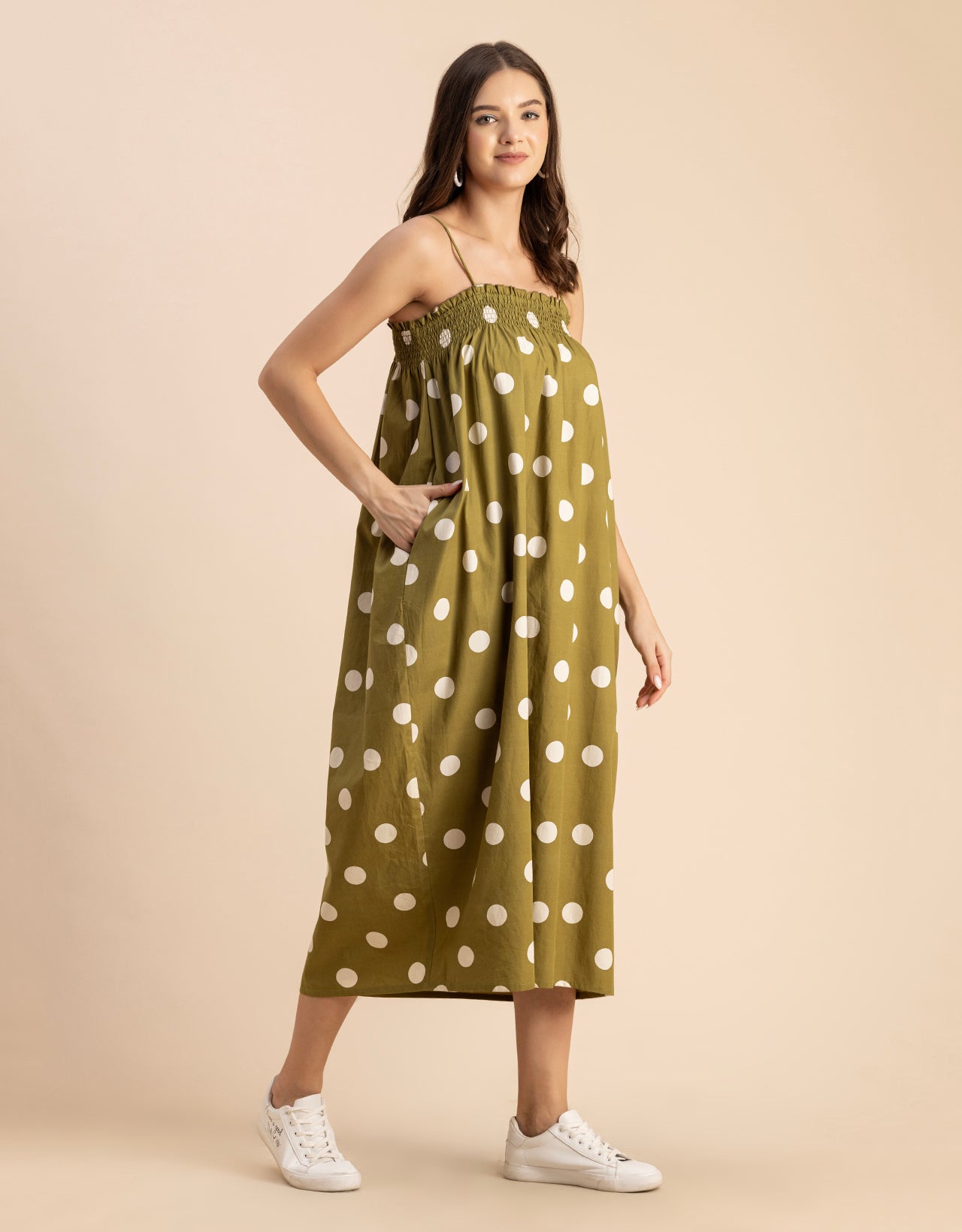 Boho Printed Cotton A-Line Dress - Bohemian Fashion