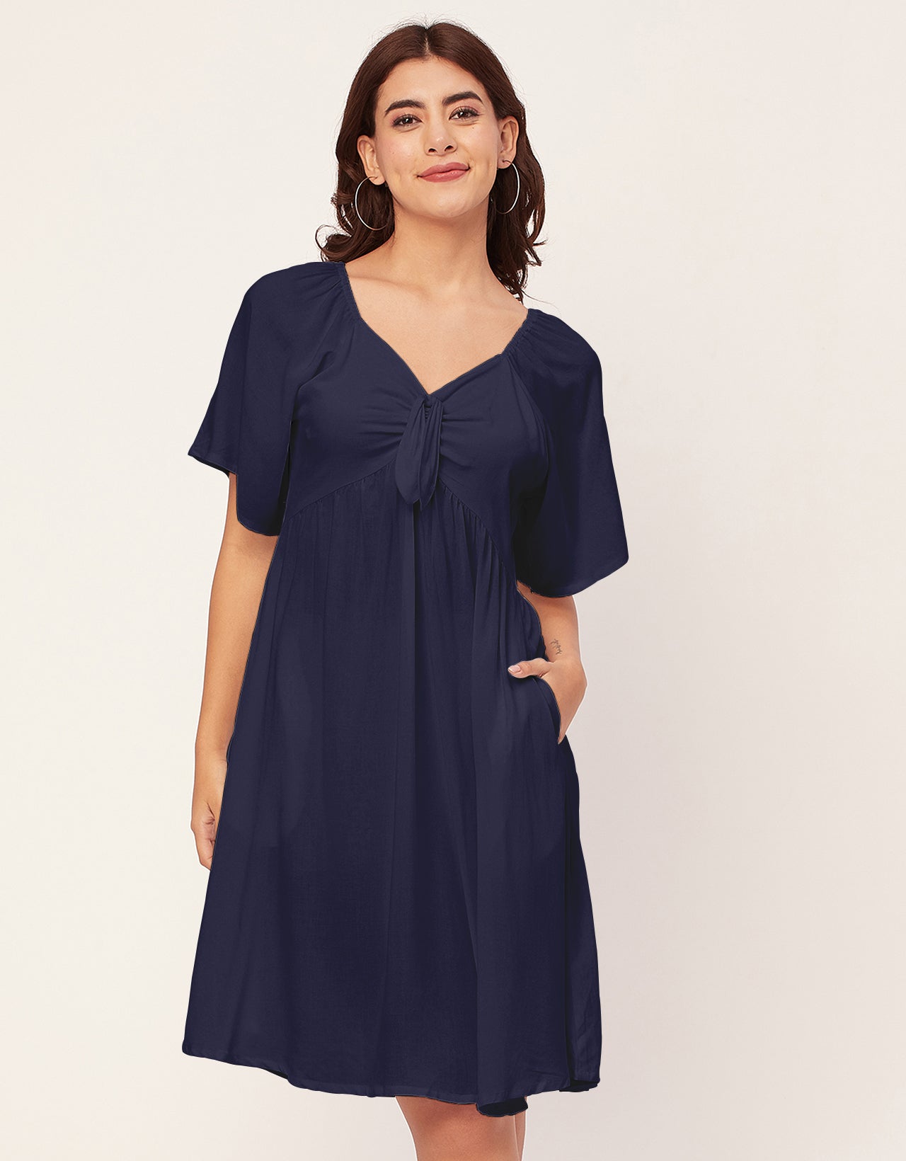 Sweetheart Neck Solid Rayon Flared Dress