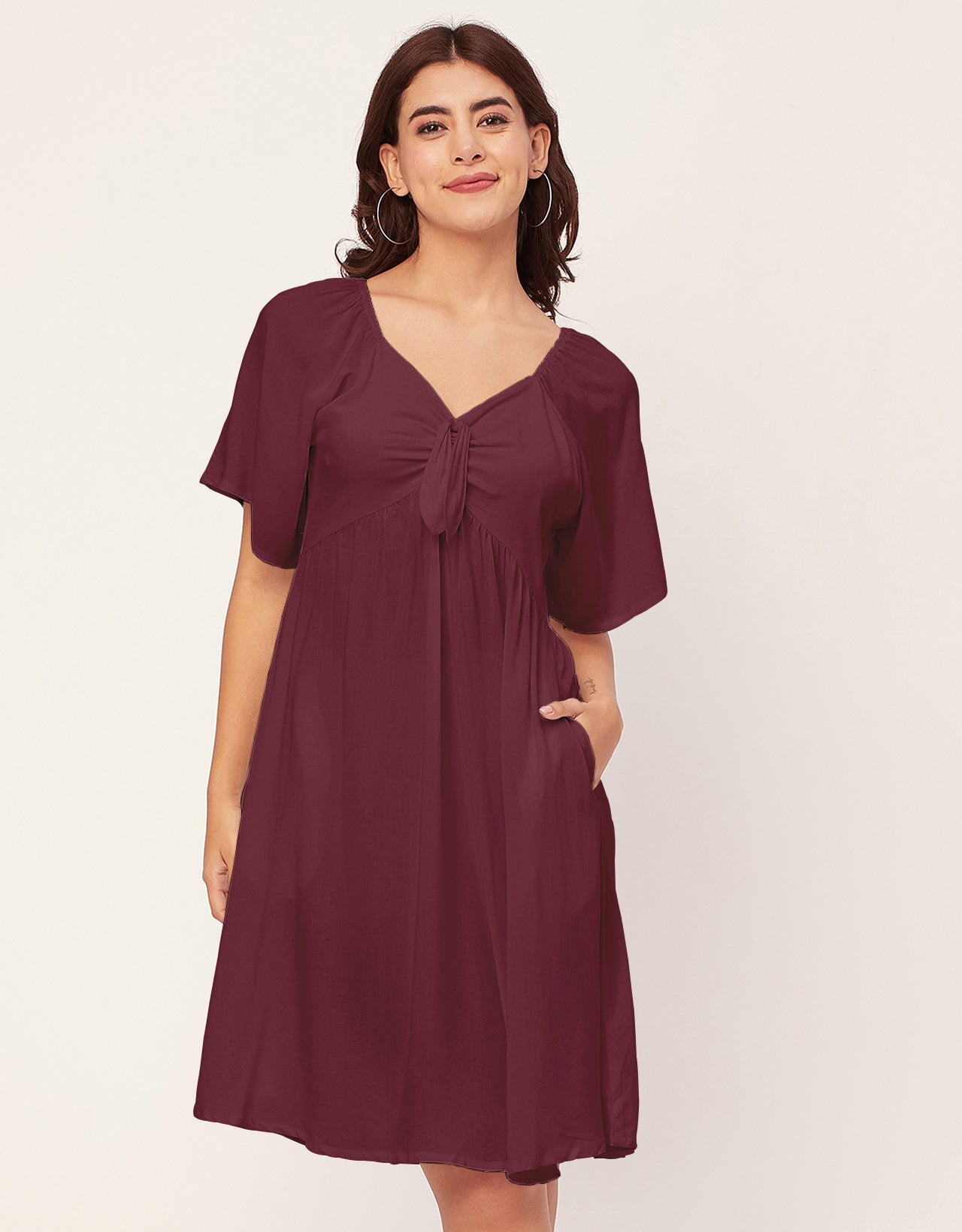 Sweetheart Neck Solid Rayon Flared Dress