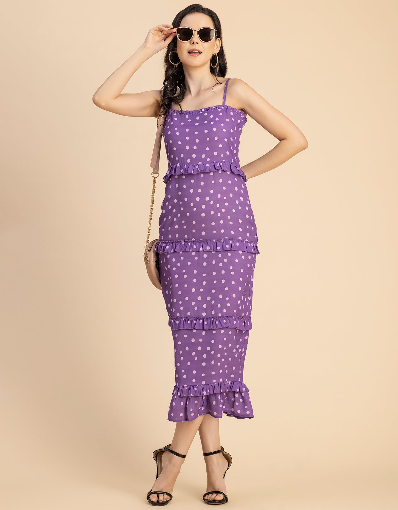 Printed Georgette Bodycon Dress - Elegant Evening Dress