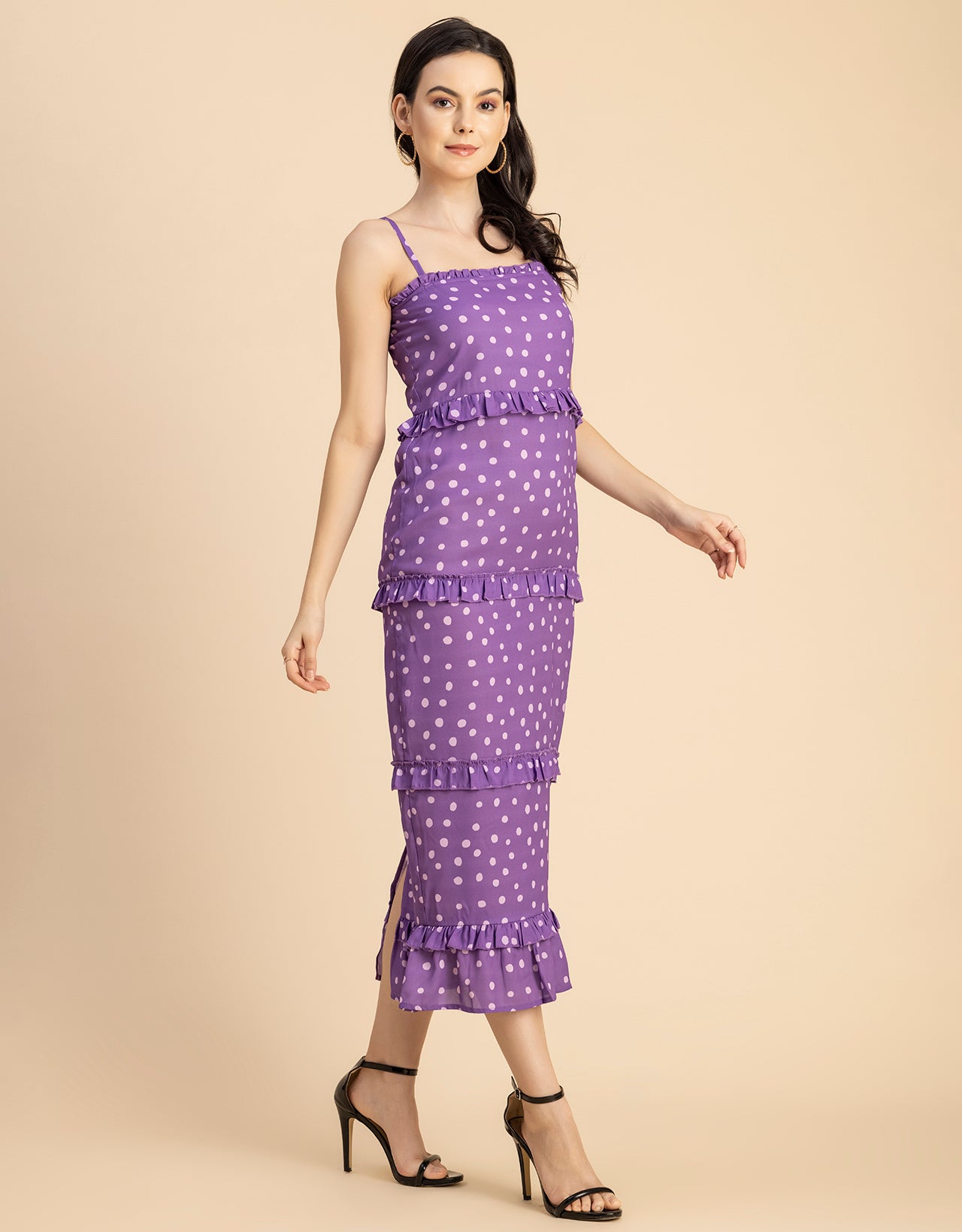 Printed Georgette Bodycon Dress - Elegant Evening Dress