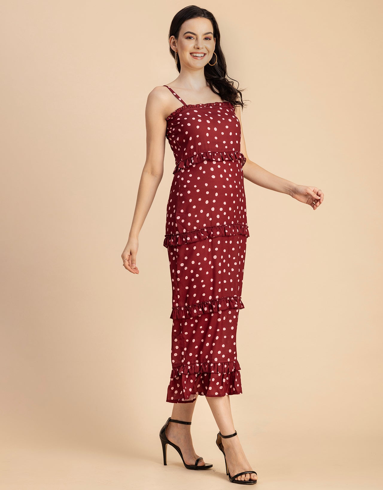 Printed Georgette Bodycon Dress - Elegant Evening Dress