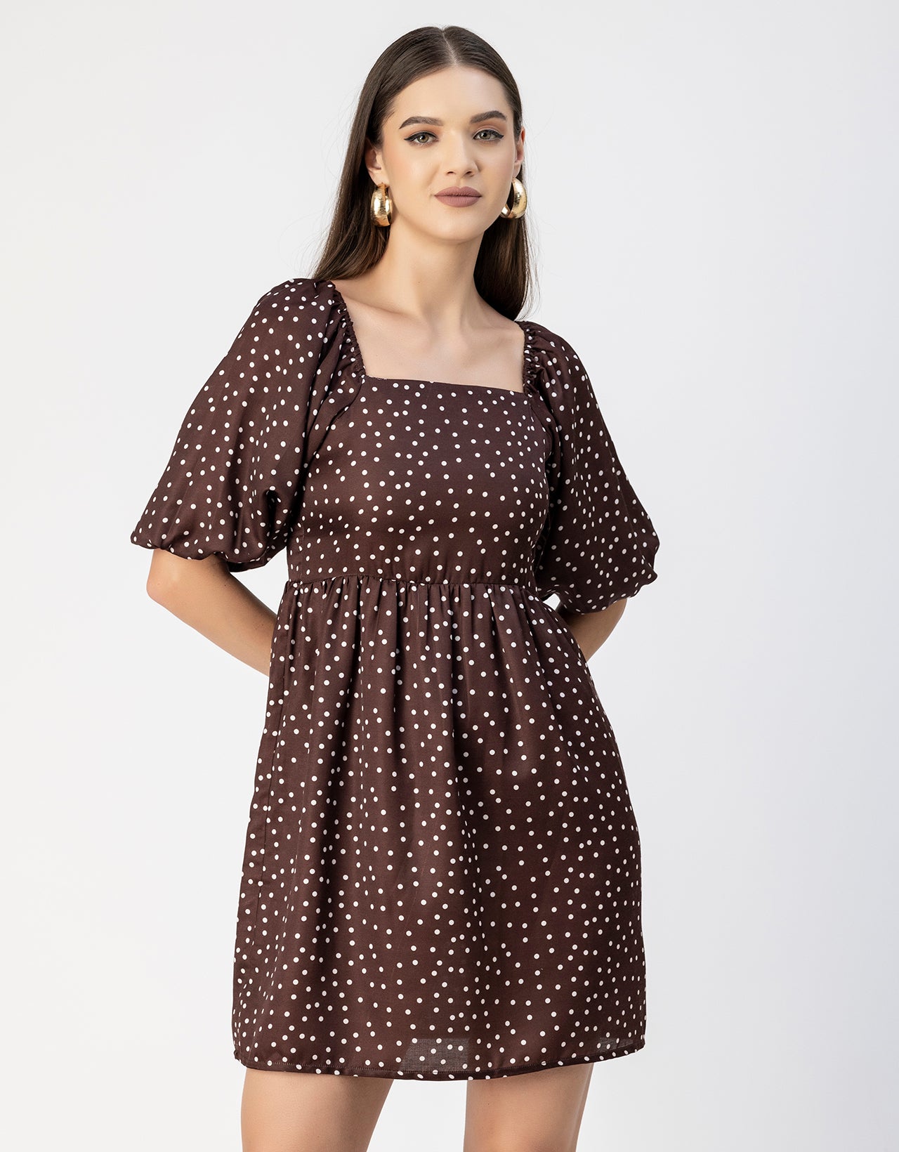 Whimsical Printed Sleeve Shift Dress - Playful Day Dress