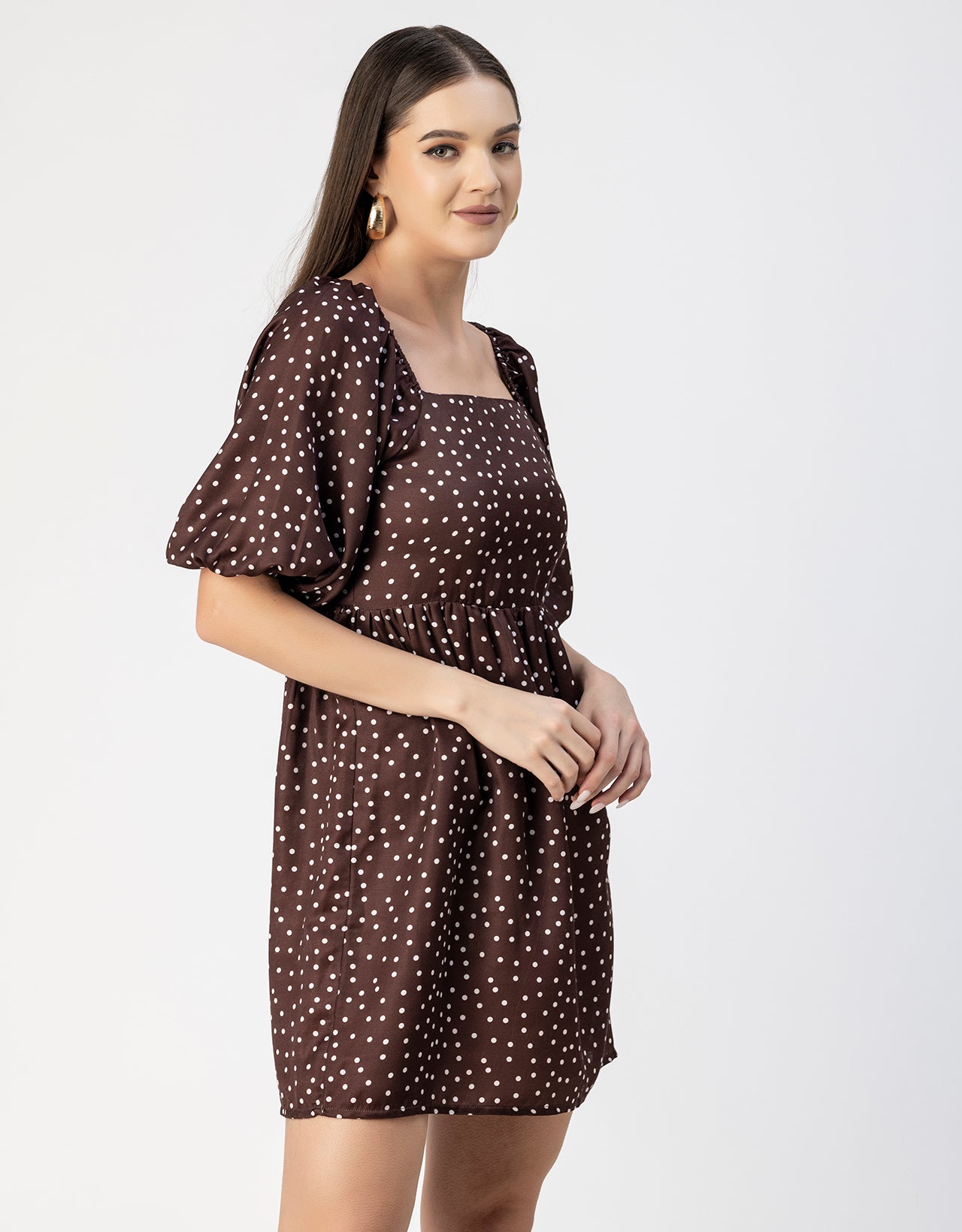 Whimsical Printed Sleeve Shift Dress - Playful Day Dress