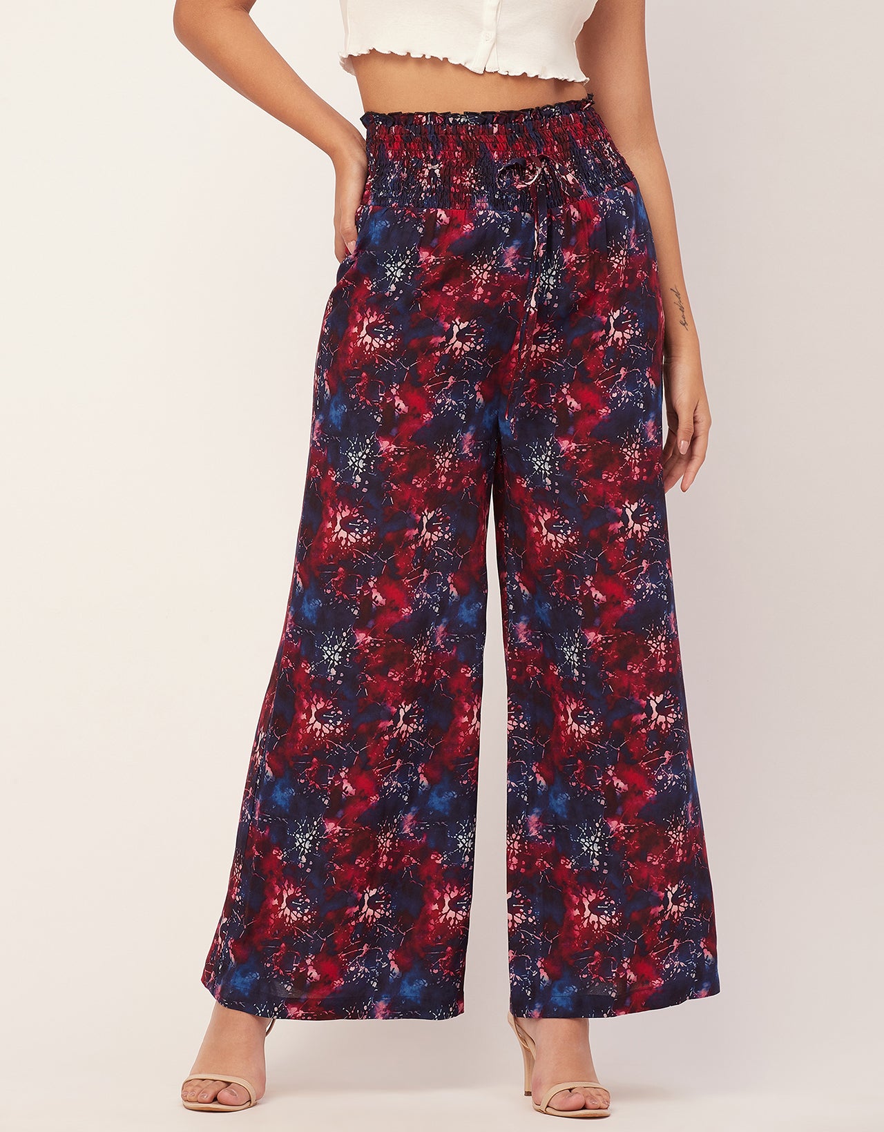 Palazzo Loose Fit Printed Rayon Pant