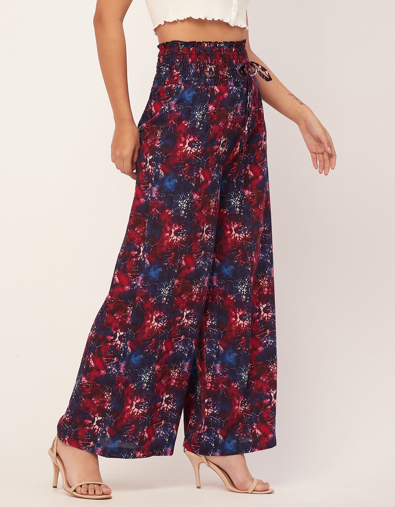 Palazzo Loose Fit Printed Rayon Pant