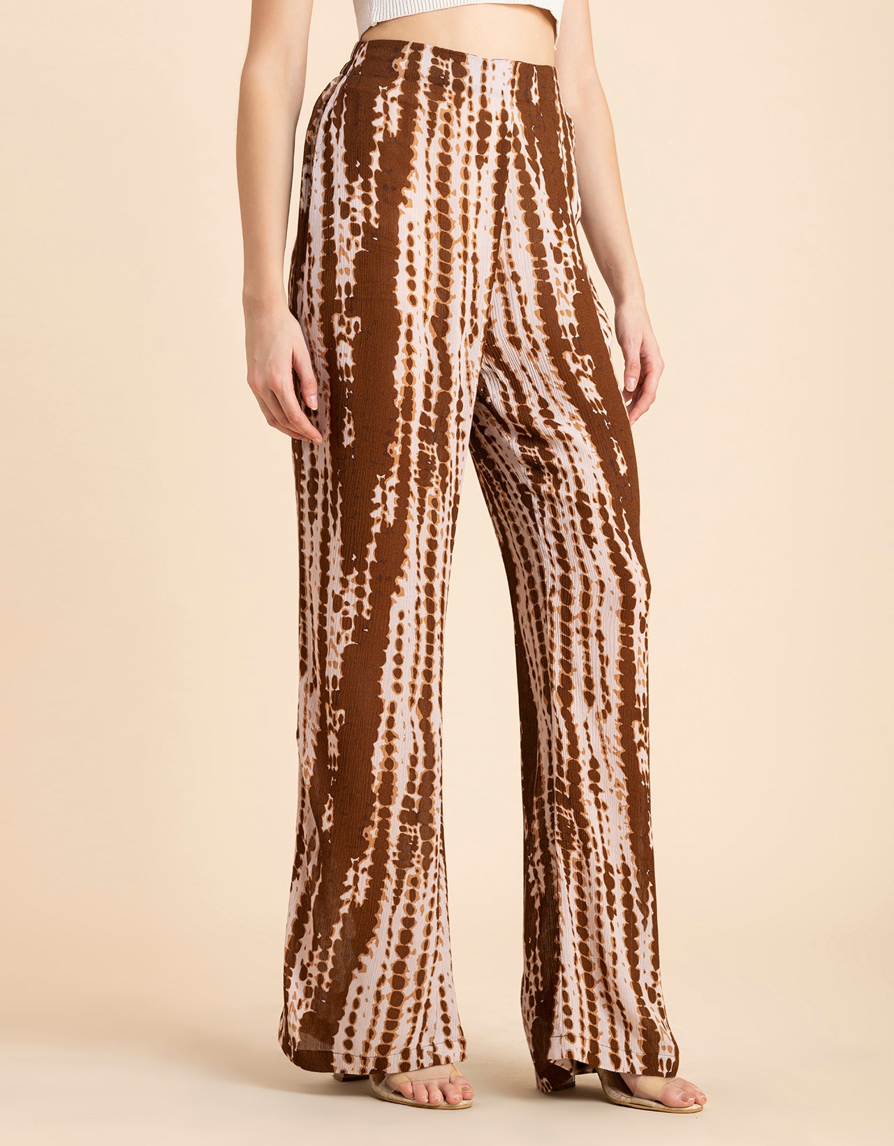 Straight Loose Fit Printed Rayon Pant