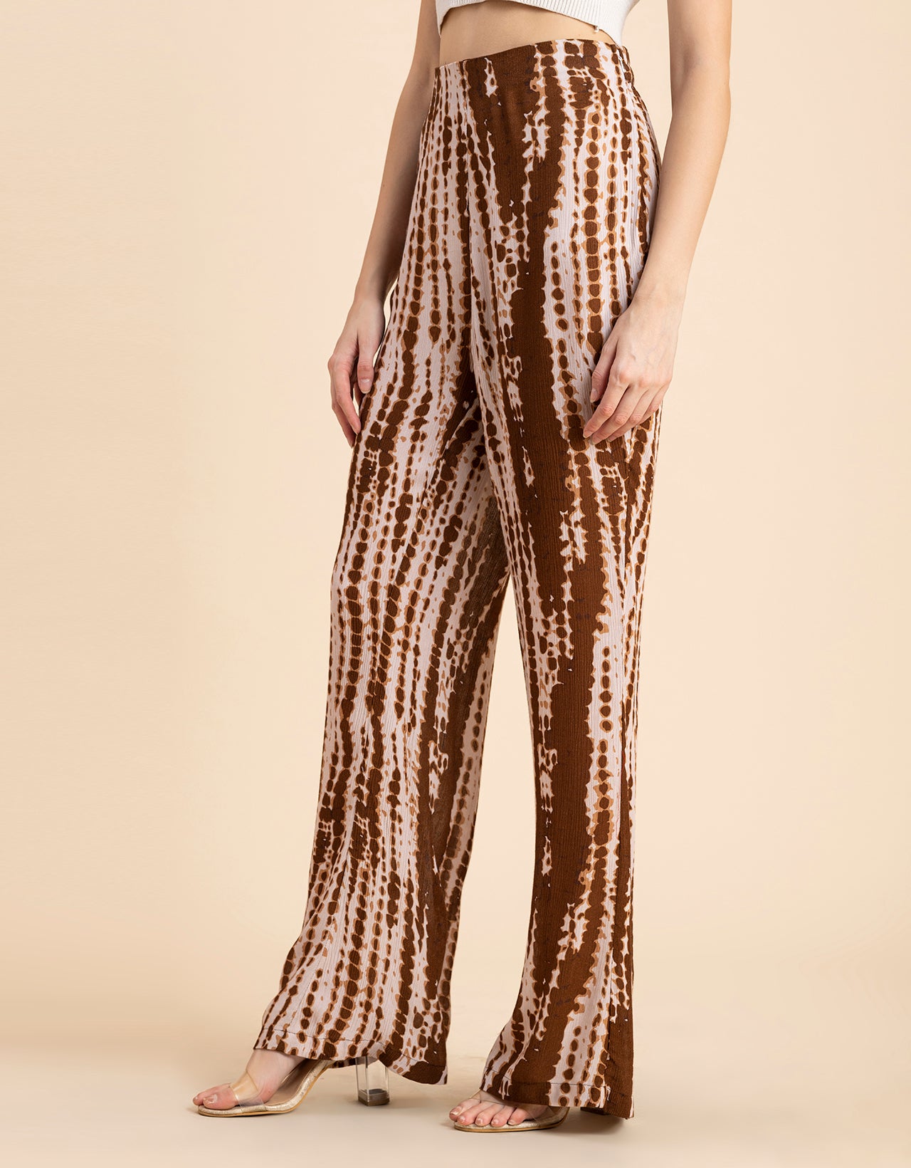 Straight Loose Fit Printed Rayon Pant