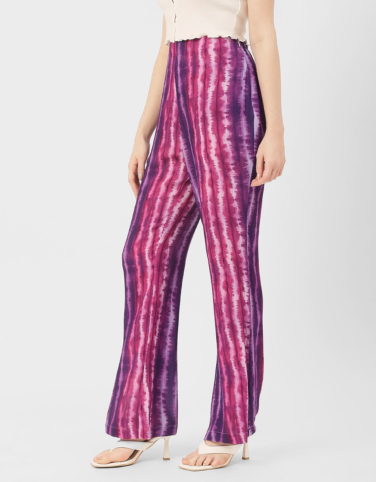 Straight Loose Fit Printed Rayon Pant