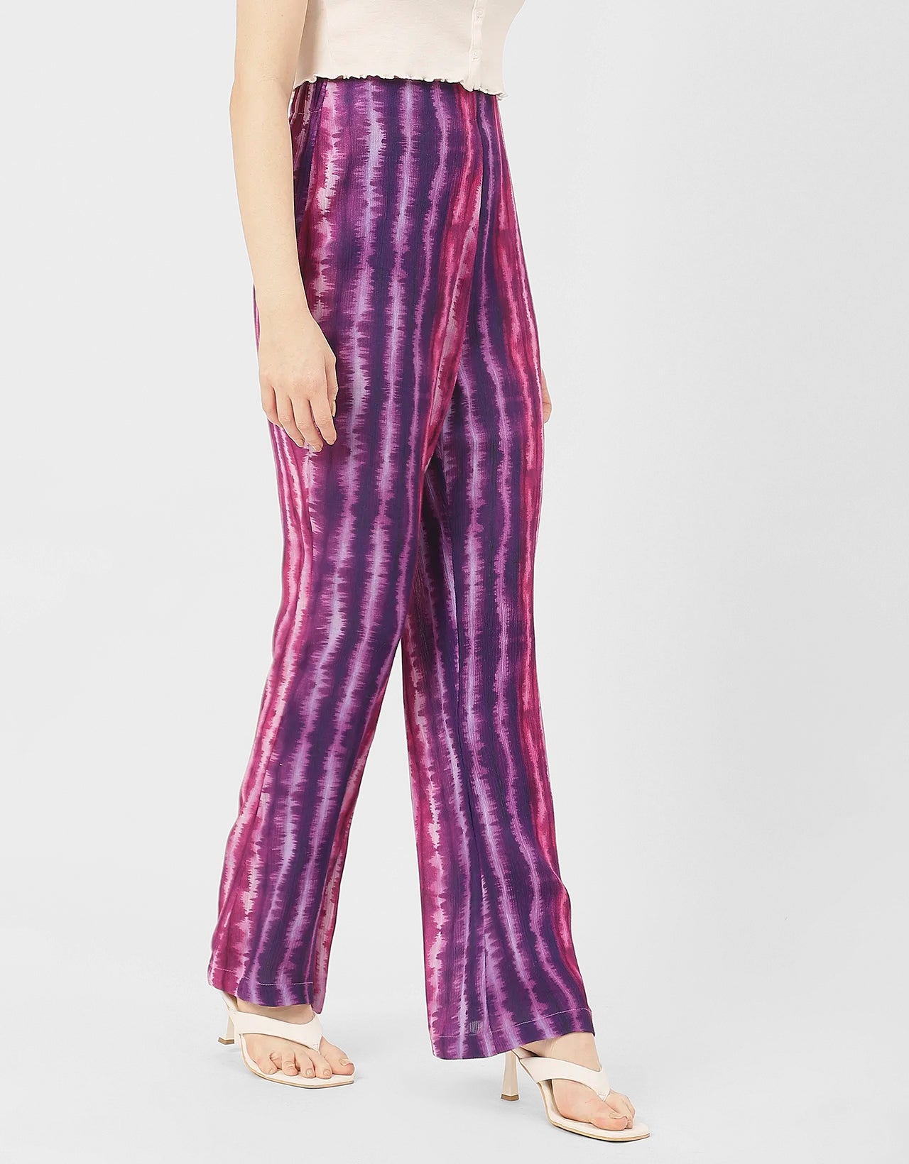 Straight Loose Fit Printed Rayon Pant