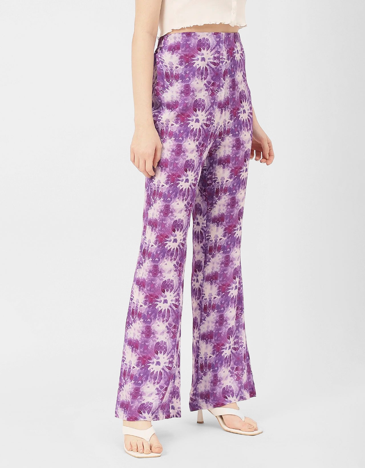 Straight Loose Fit Printed Rayon Pant