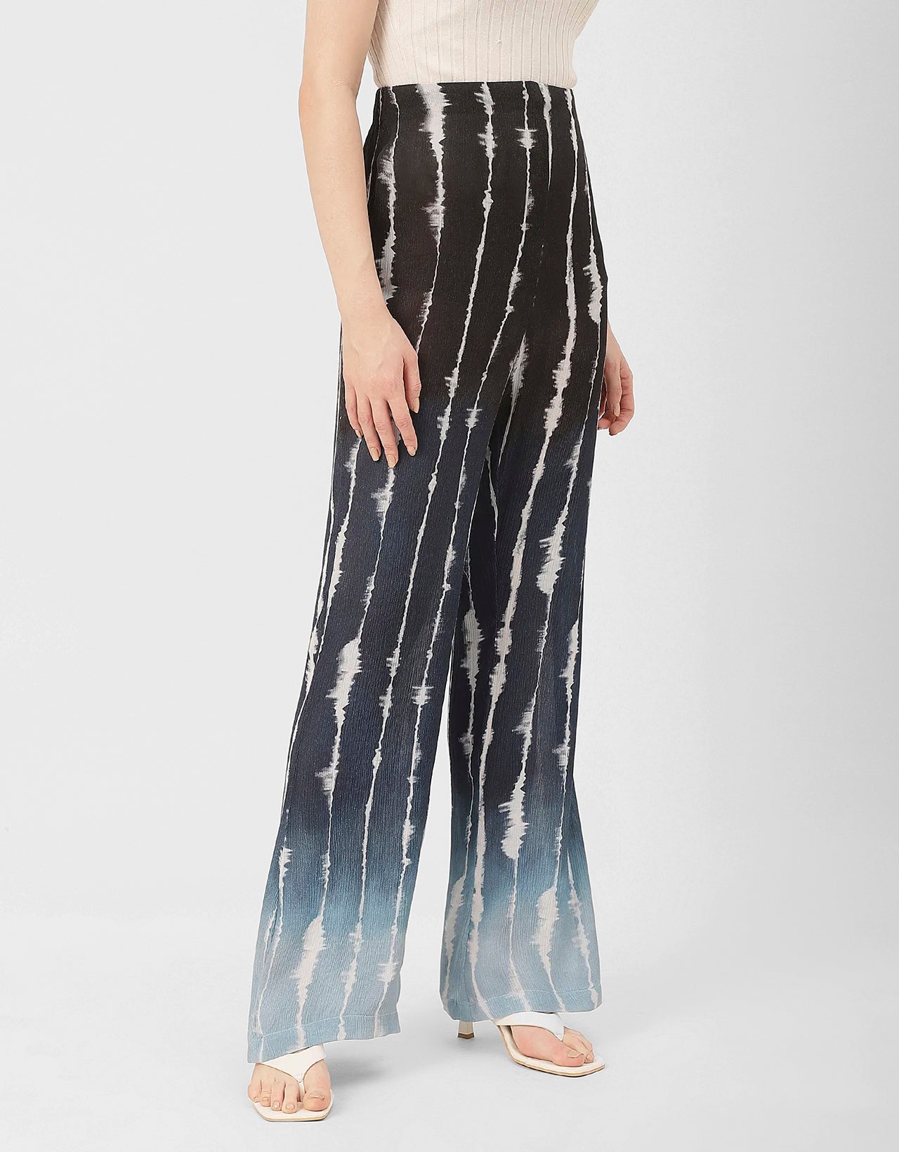Straight Loose Fit Printed Rayon Pant