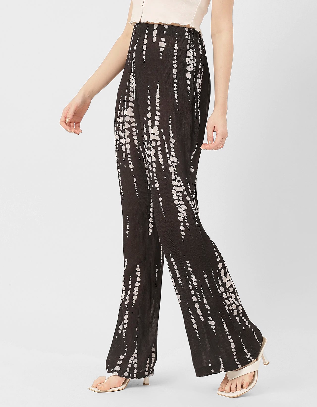 Straight Loose Fit Printed Rayon Pant