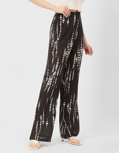 Straight Loose Fit Printed Rayon Pant