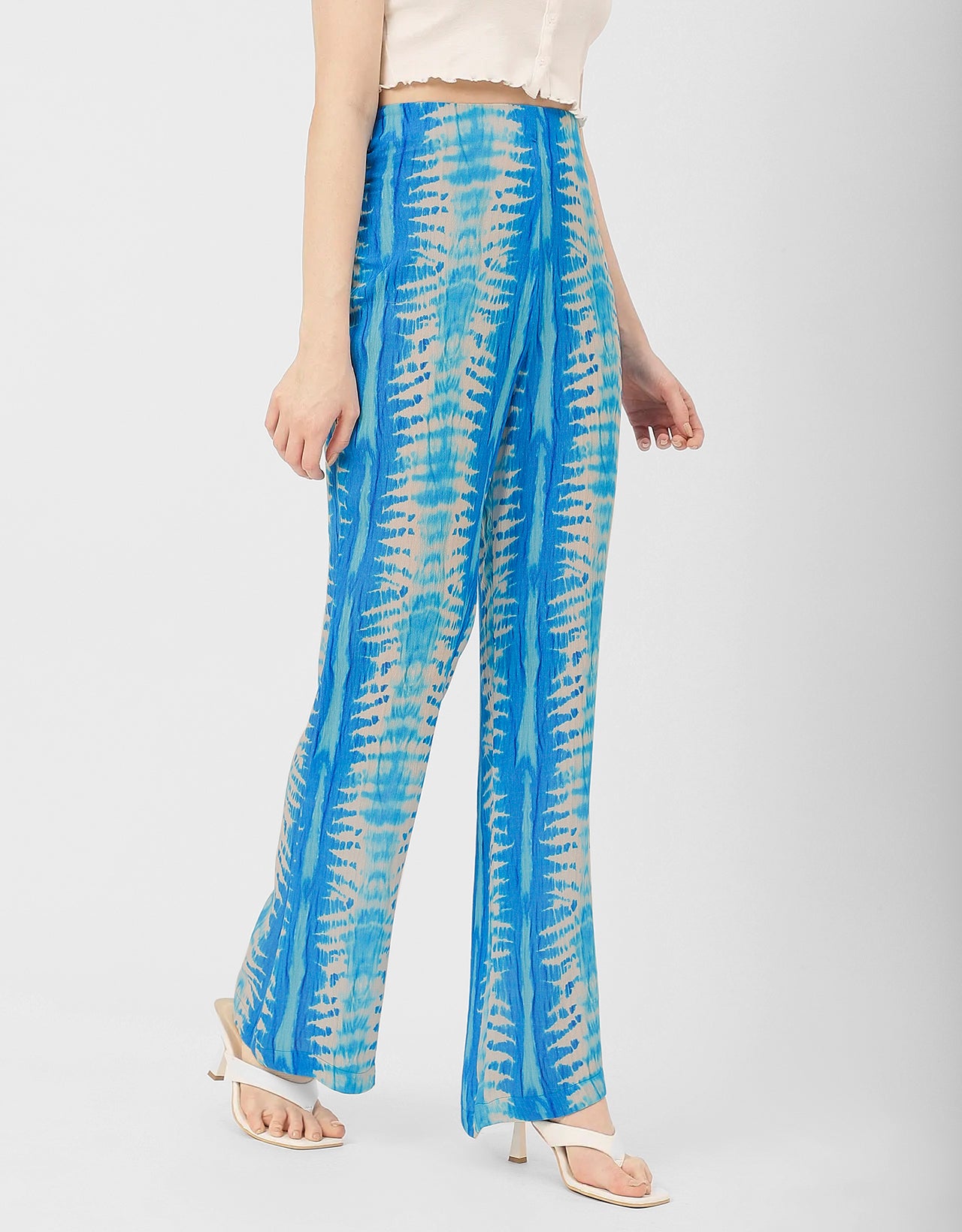 Straight Loose Fit Printed Rayon Pant