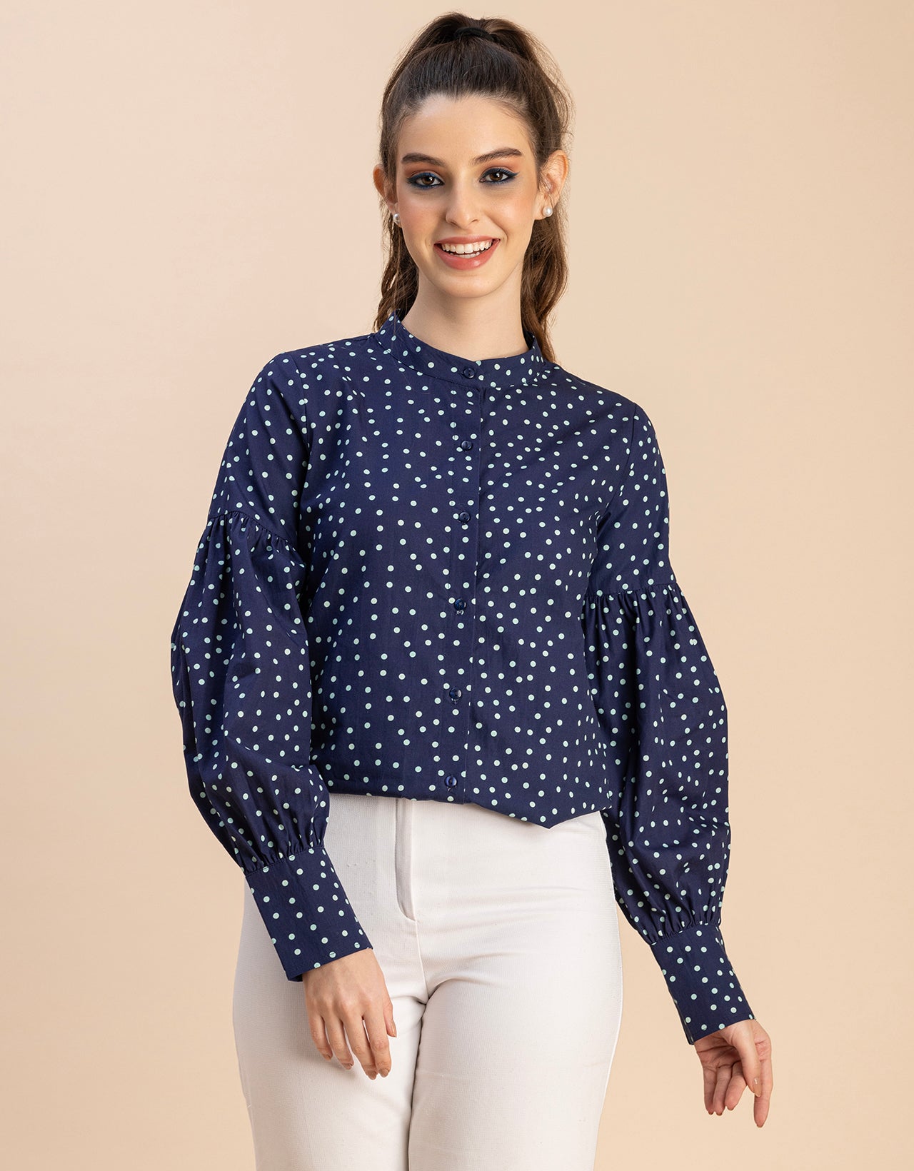 Women Long Sleeve Cotton Shirt